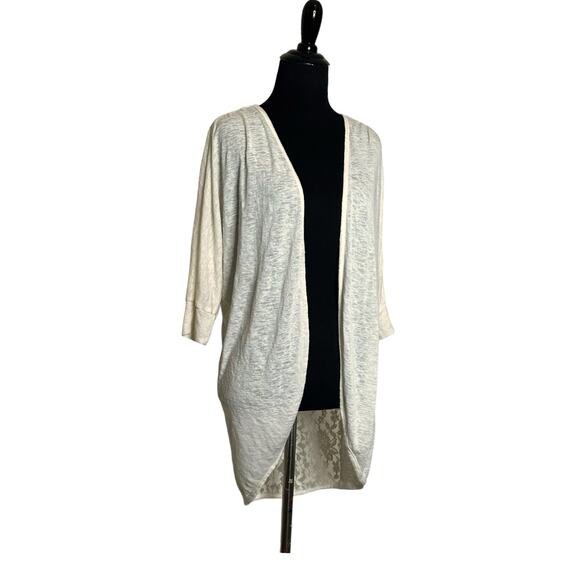 Mod Lusive cream laced back open front cardigan size Small - Picture 11 of 11